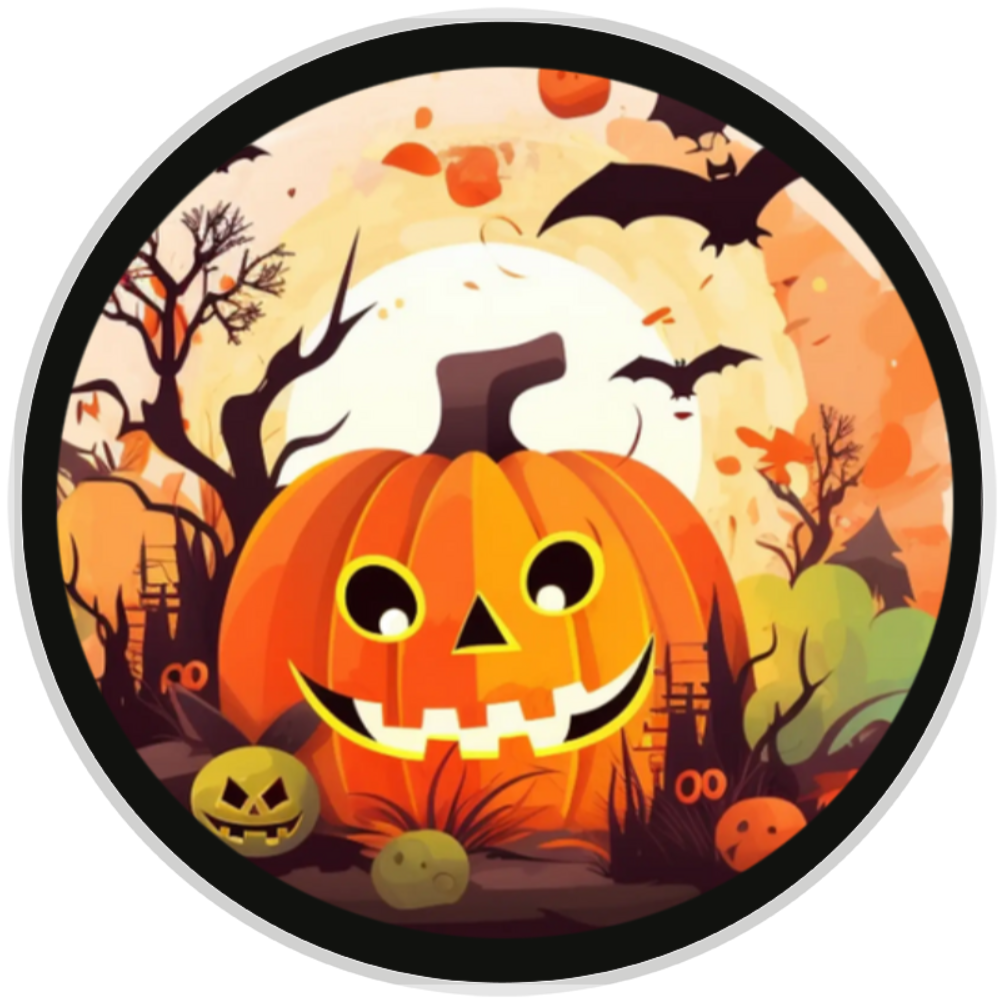 10” Spooky Pumpkin Halloween Sign, Home Decor, Aluminum, The Ritzy Cactus