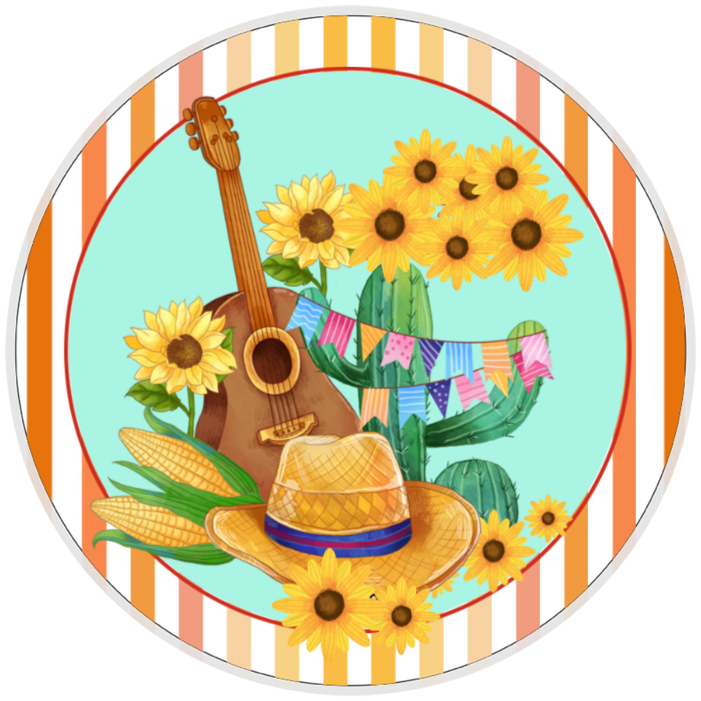 10” Summer Fiesta Sign, Home Decor, Aluminum, The Ritzy Cactus