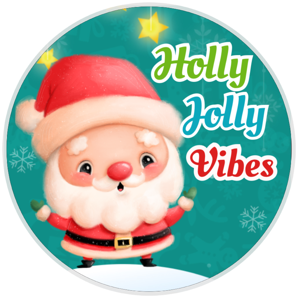 10” Holly Jolly Santa Wreath Sign, Home Decor, Aluminum, The Ritzy Cactus