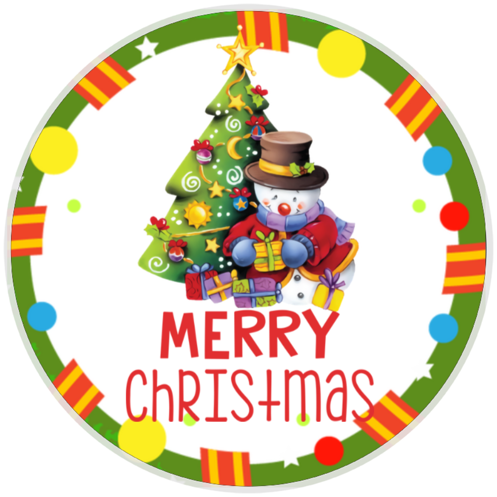 10” Snowman Christmas Tree Sign, Home Decor, Aluminum, The Ritzy Cactus