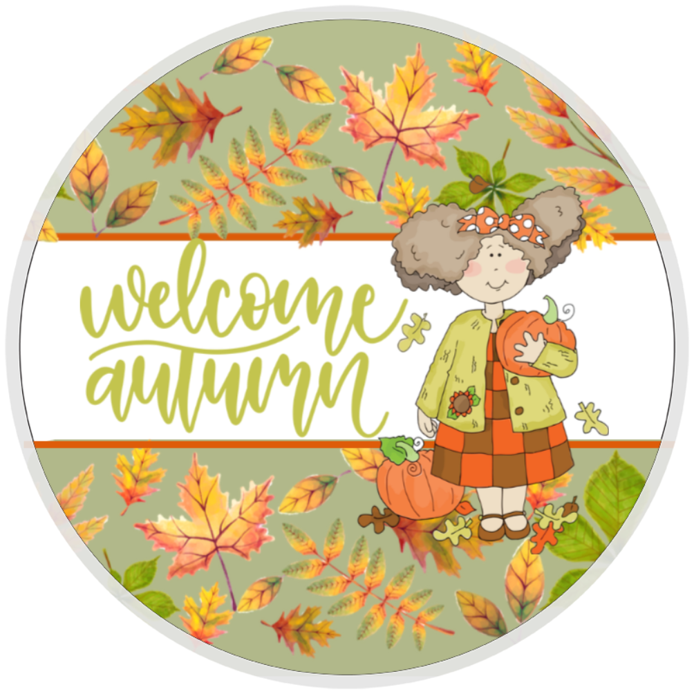 10” Hello Autumn Sign, Home Decor, Metal Aluminum Sign, The Ritzy Cactus