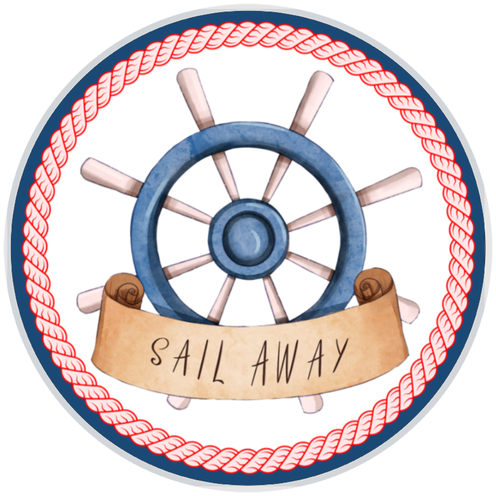 10” Nautical Sailing Sign, Home Decor, Aluminum, The Ritzy Cactus