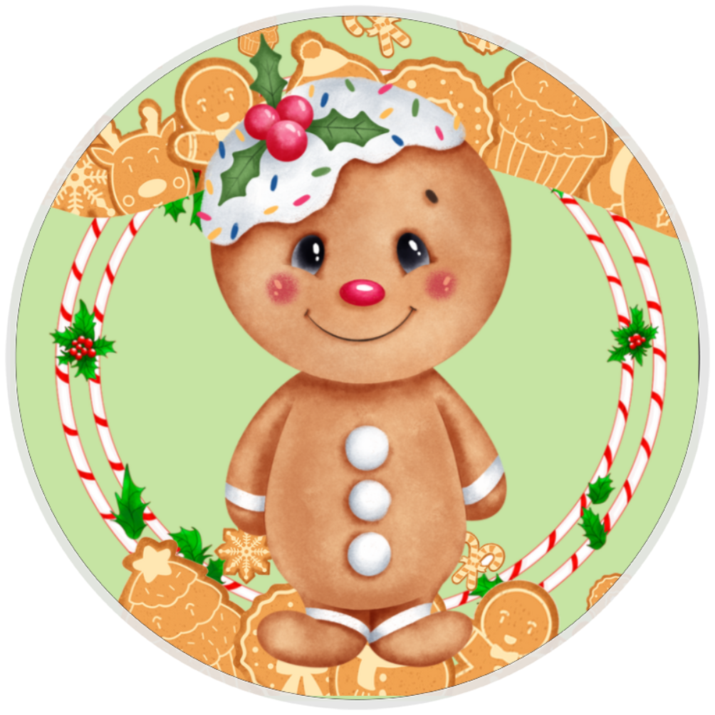 10” Gingerbread Cookie Wreath Sign, Home Decor, Aluminum, The Ritzy Cactus
