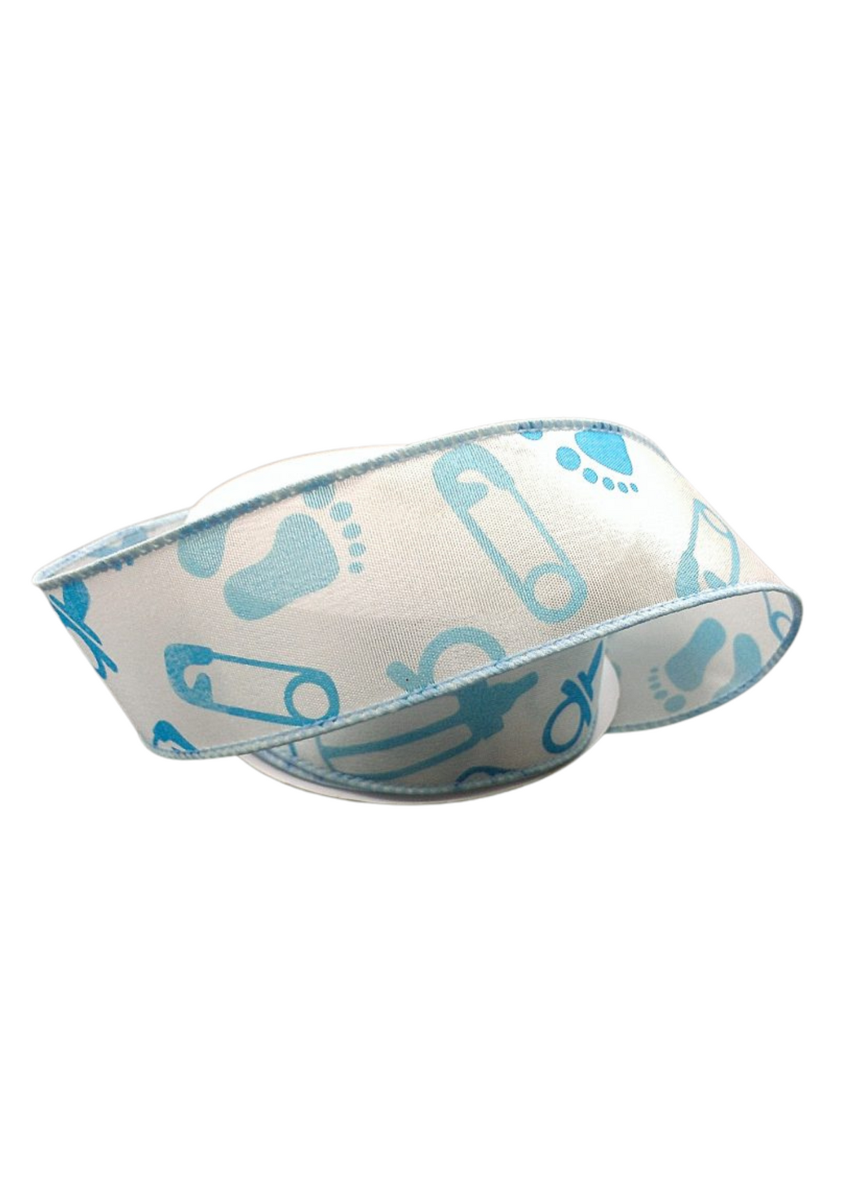 Sweet Baby Boy Wired Ribbon – 1.5" x 10 Yards, Newborn Wreath Ribbon, Craft Supplies, DIY Supplies
