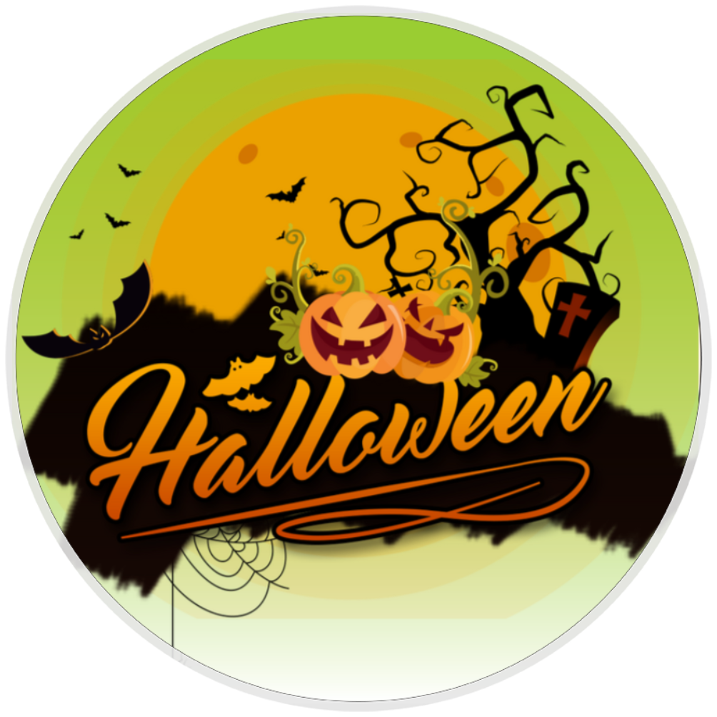 10” Spooky Halloween Pumpkin Wreath Sign, Home Decor, Aluminum, The Ritzy Cactus