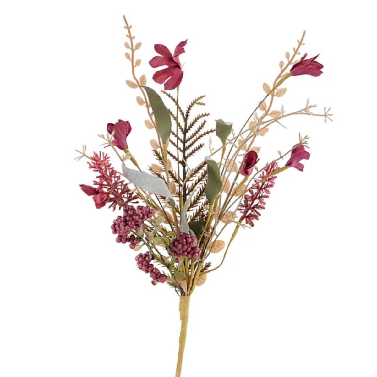 Fabric Flower Eva Burgundy 12 Inch Spray| Floral Stem Embellishment | Home Decor