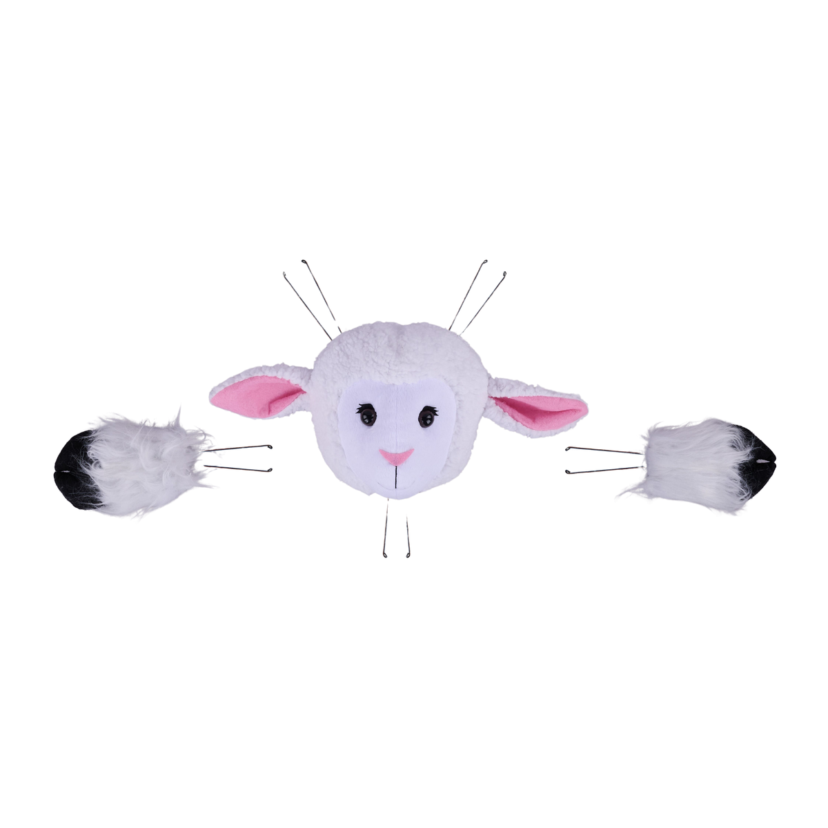 3 Piece 10.5"L x 9.5"H Lamb Decor Wreath Attachment, Easter Wreath Supplies, DIY Craft Supplies, Wreath Making