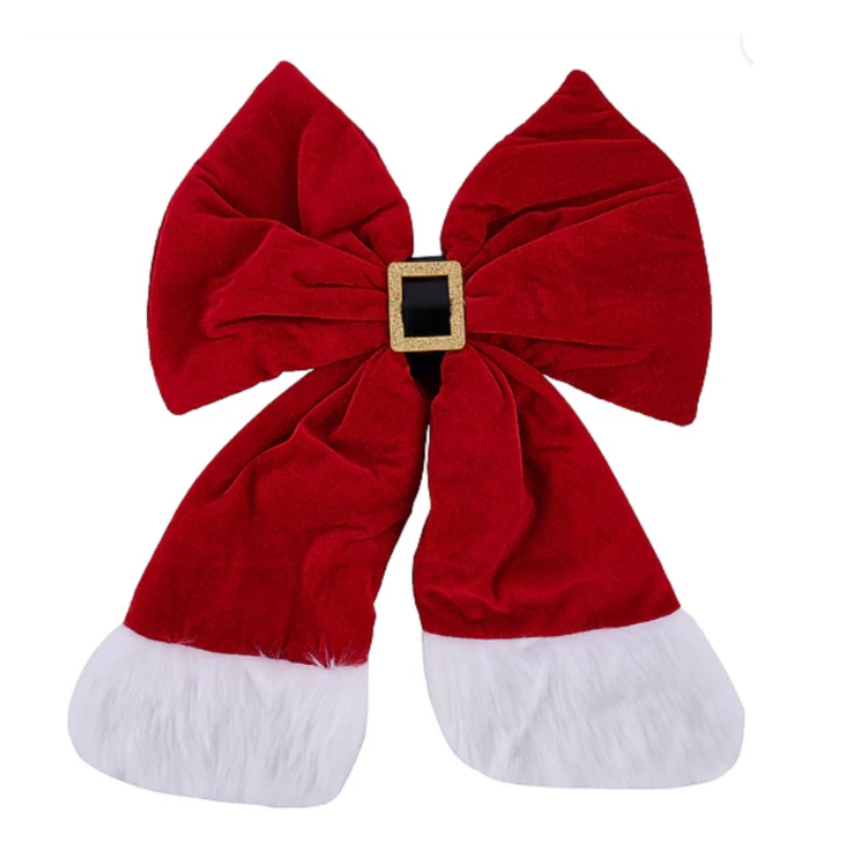 Oversized Santa Belt Bow Holiday Christmas Embellishment