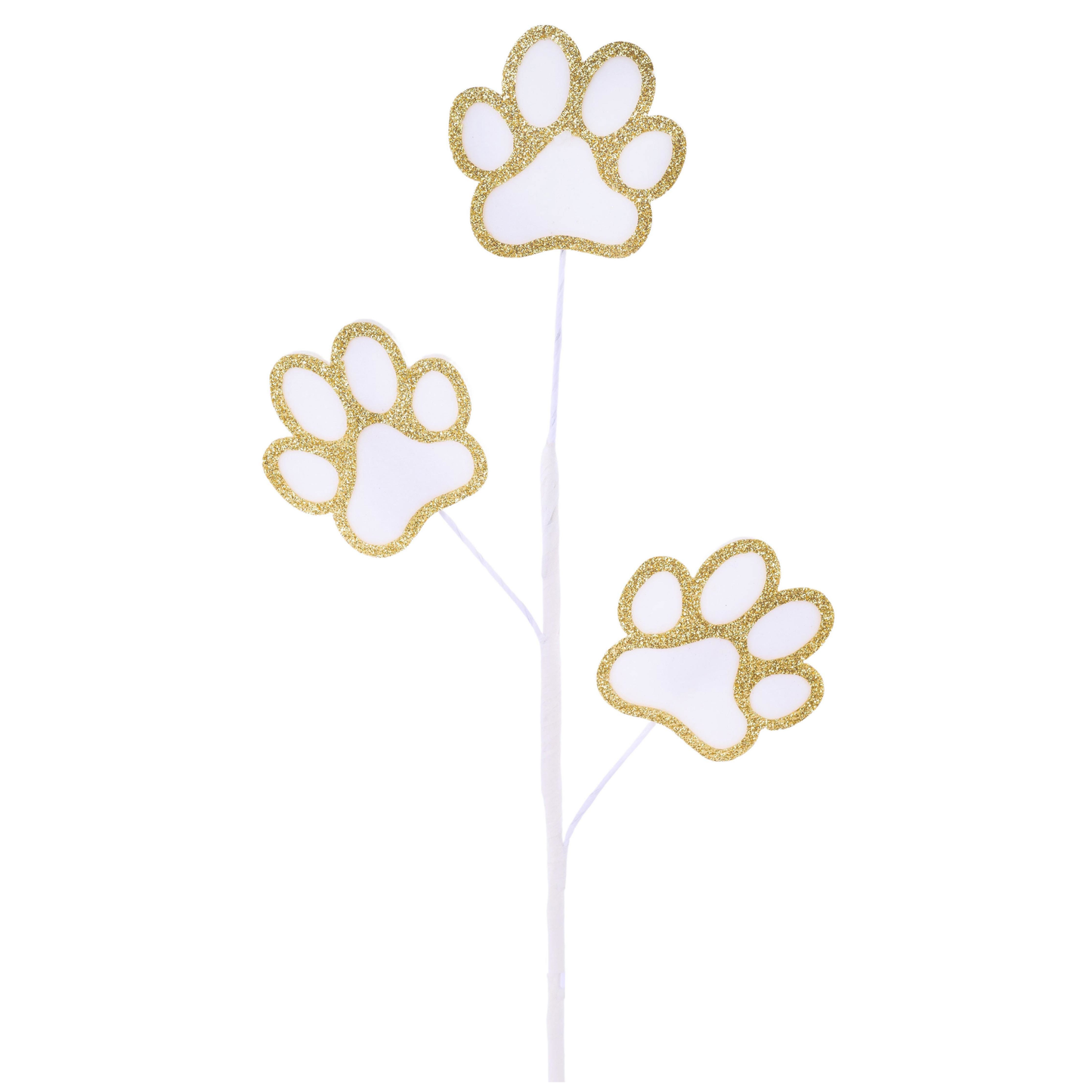 13.5"L Glitter/Felt Pawprint Spray| Pet Wreath Pick | Pet Embellishment | DIY Wreath Supply