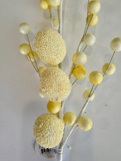 18" Yellow Glazed Egg and Berry Spray| Holiday Spring Spray | DIY Easter Decor Wreath Embellishment | Wreath Supplies