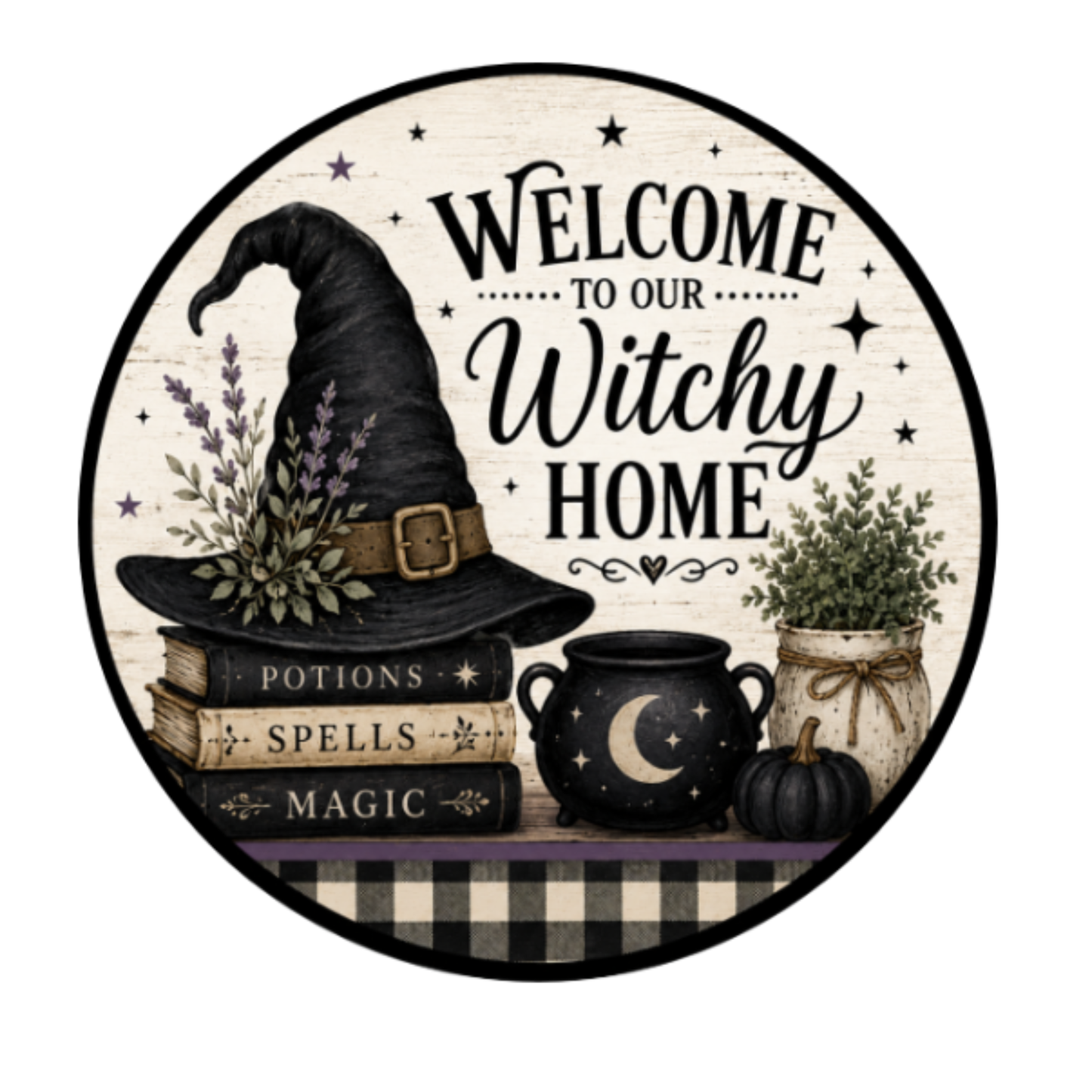 Farmhouse Halloween 10" Wreath Sign, Home Decor, The Ritzy Cactus