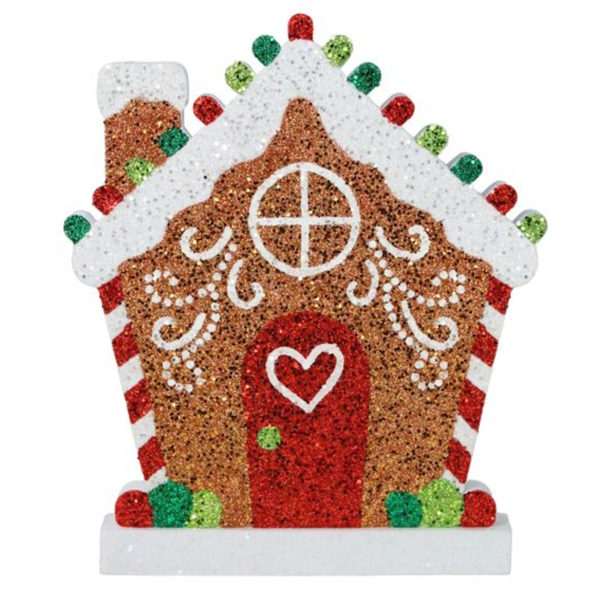 Glitter Gingerbread House Wreath Embellishment – Door Decor Wreath Attachment