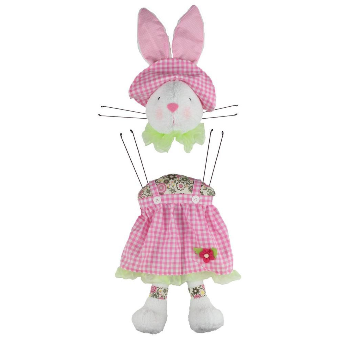 30" Girl Bunny Easter Wreath Attachment 2 Pieces, Easter Spring Wreath Supplies, DIY Craft Supplies, Wreath Making