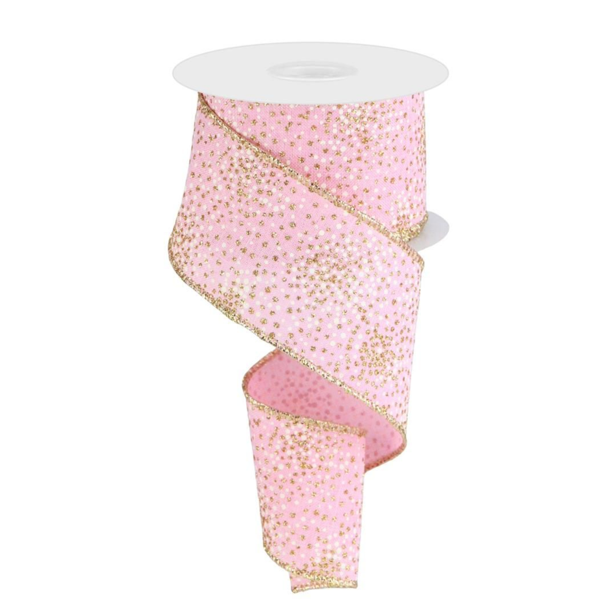 Glitter Dots On Royal Burlap Wired Ribbon 2.5" x 10 Yards, Wreath Ribbon, Craft Supplies