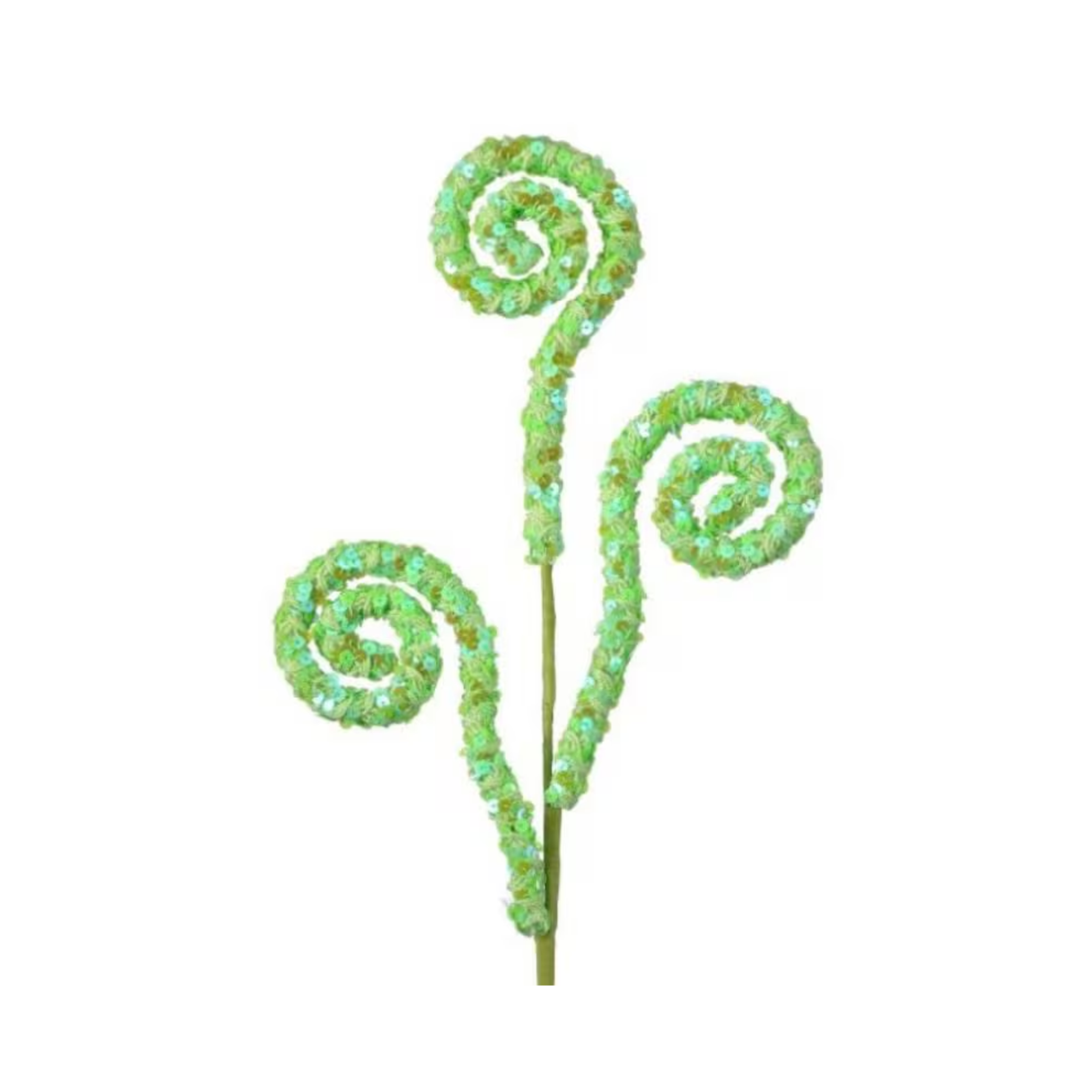 29" Green Sequin Spring Curl Spray| Holiday Spring Spray | DIY Easter Decor Wreath Embellishment | Wreath Supplies