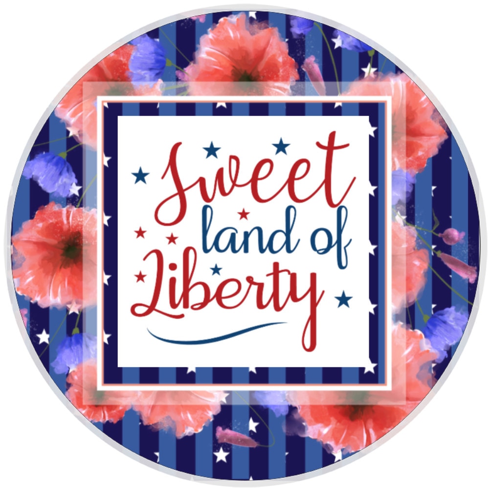 10 Patriotic Sweet Land of Liberty Sign, Wreath Sign, Home Decor