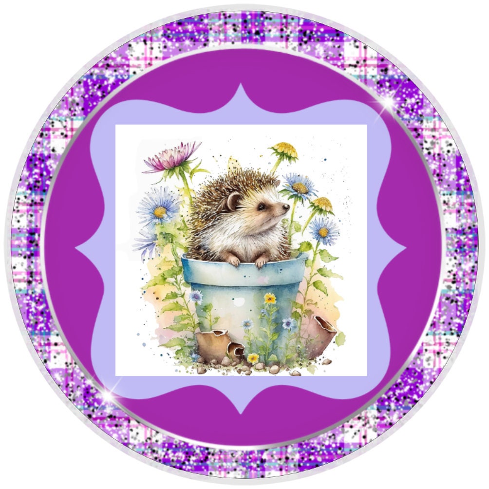 10 Floral Hedhog Sign, Wreath Sign, Home Decor