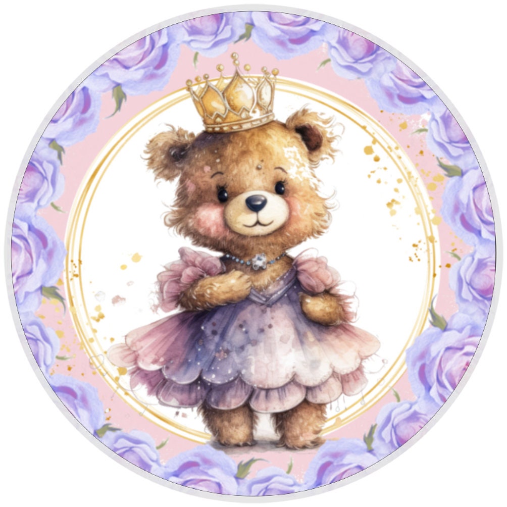 10 Princess Bear Sign, Wreath Sign, Home Decor