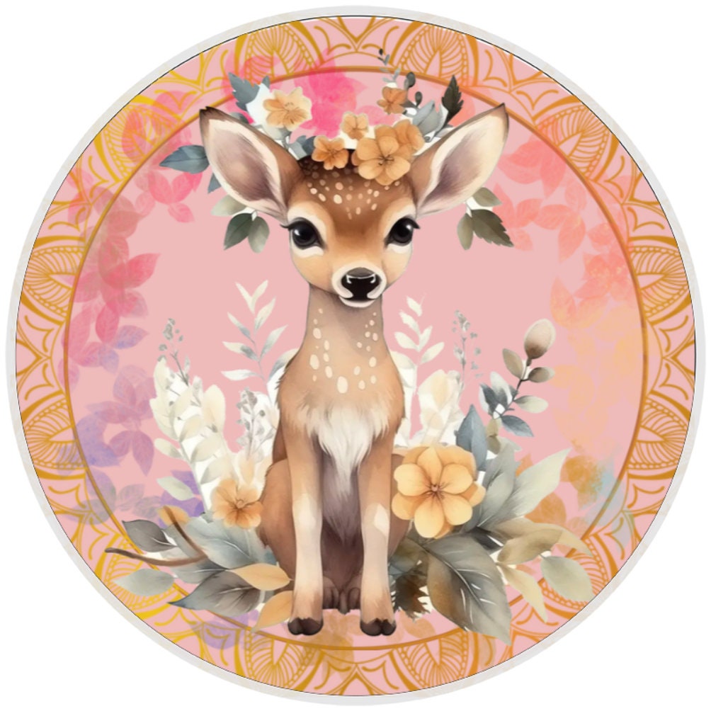 10 Doe Deer Woodland Sign, Wreath Sign, Home Decor