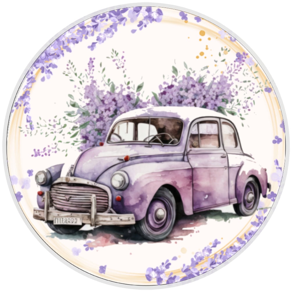 10 Lavender Floral Truck Sign, Wreath Sign, Home Decor