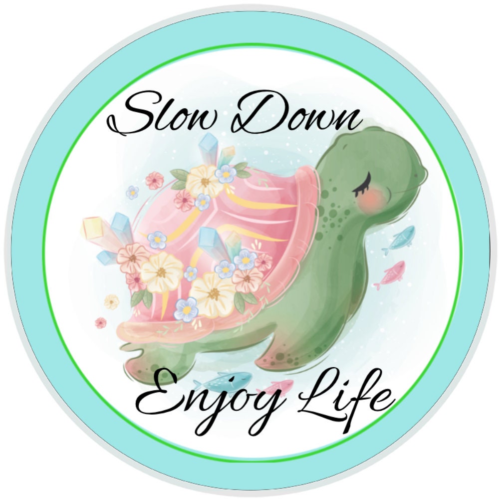 10 SLow Down Enjoy Life Floral Turtle Wreath Sign, Home Decor, The Ritzy Cactus