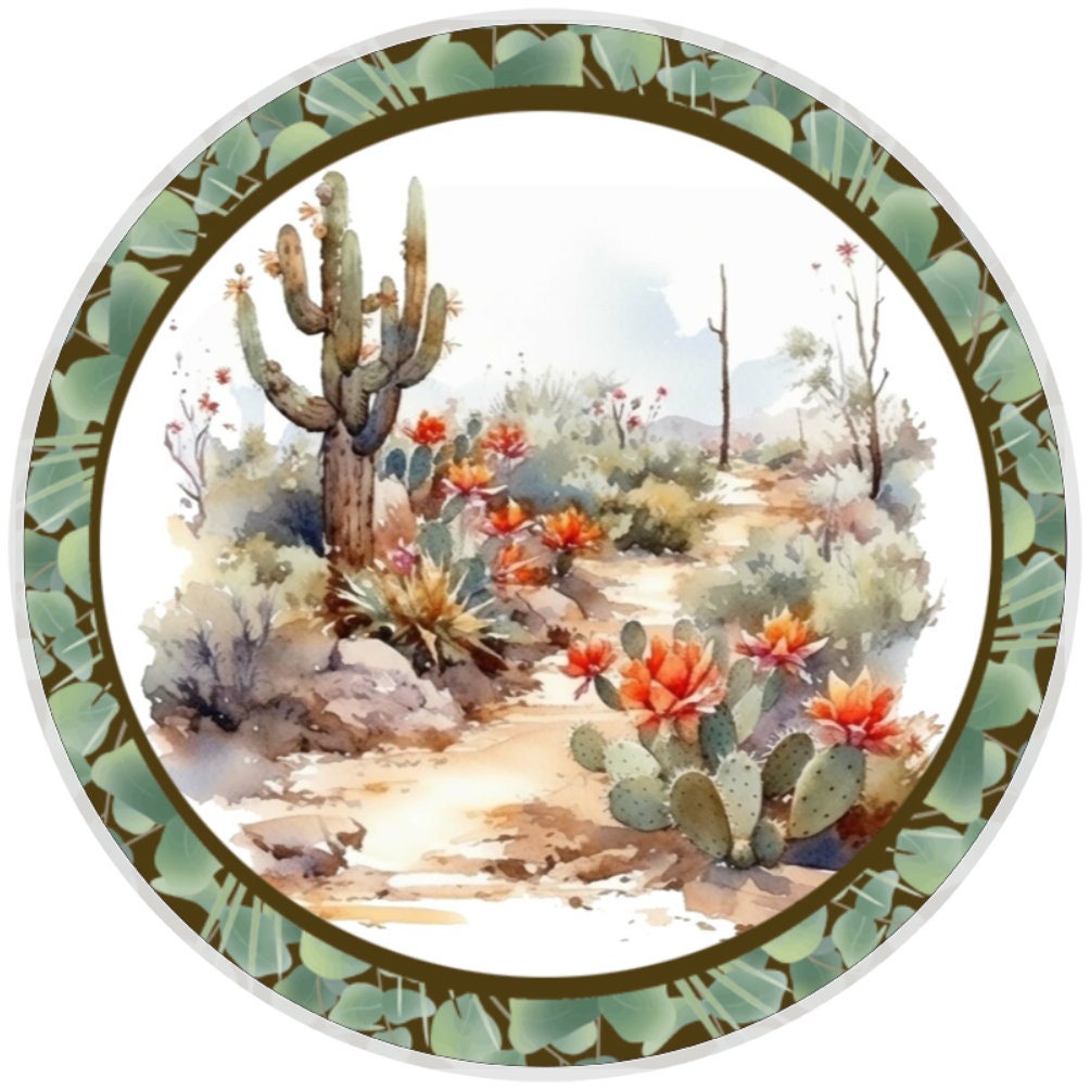 10 Desert Cactus Sign, Wreath Sign, Home Decor