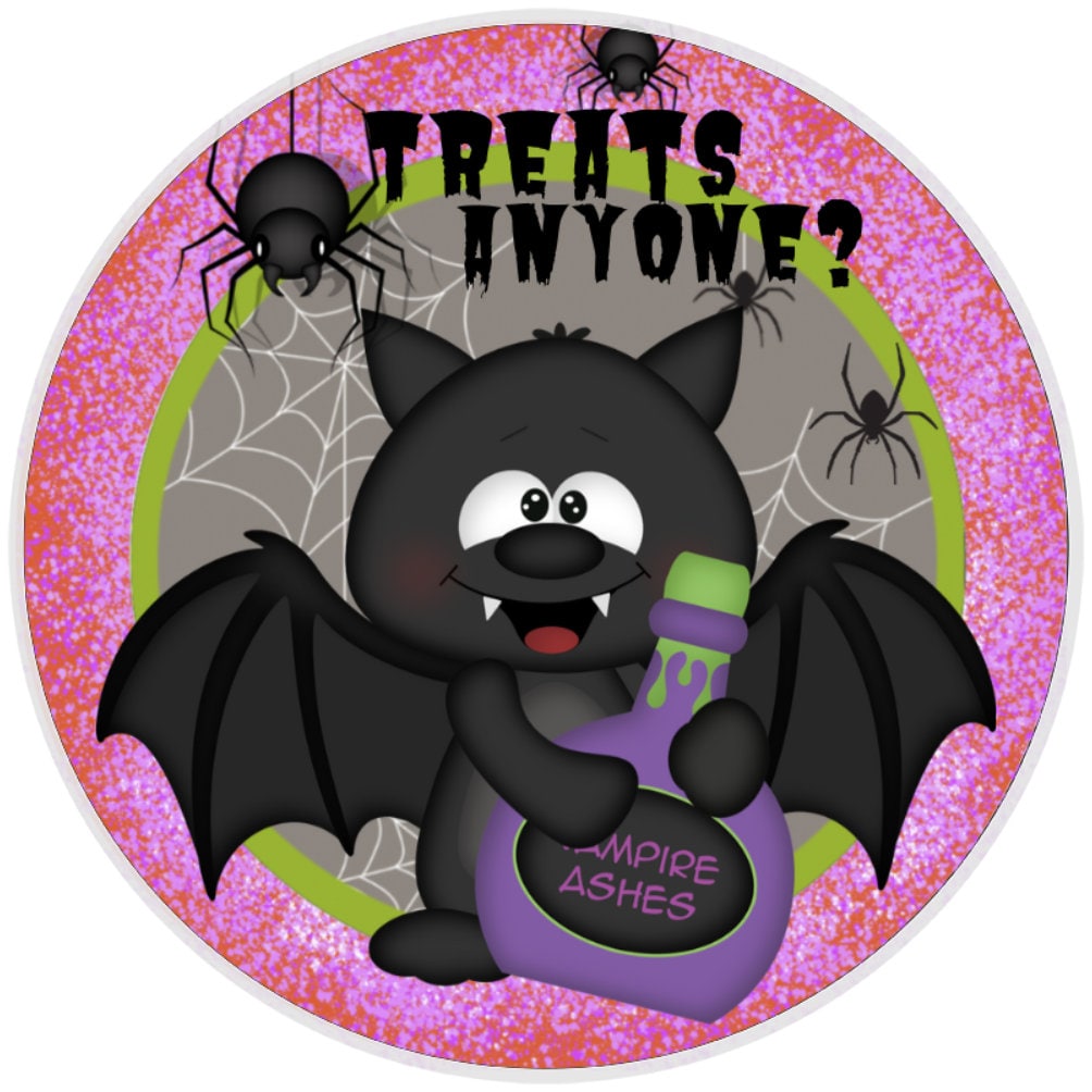 10 Bat Treat Halloween Sign, Wreath Sign, Home Decor