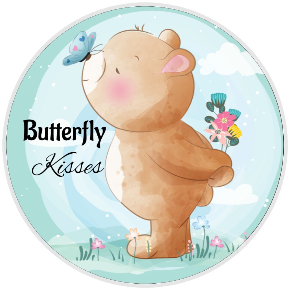 10 Butterfly Kisses Bear Sign, Wreath Sign, Home Decor