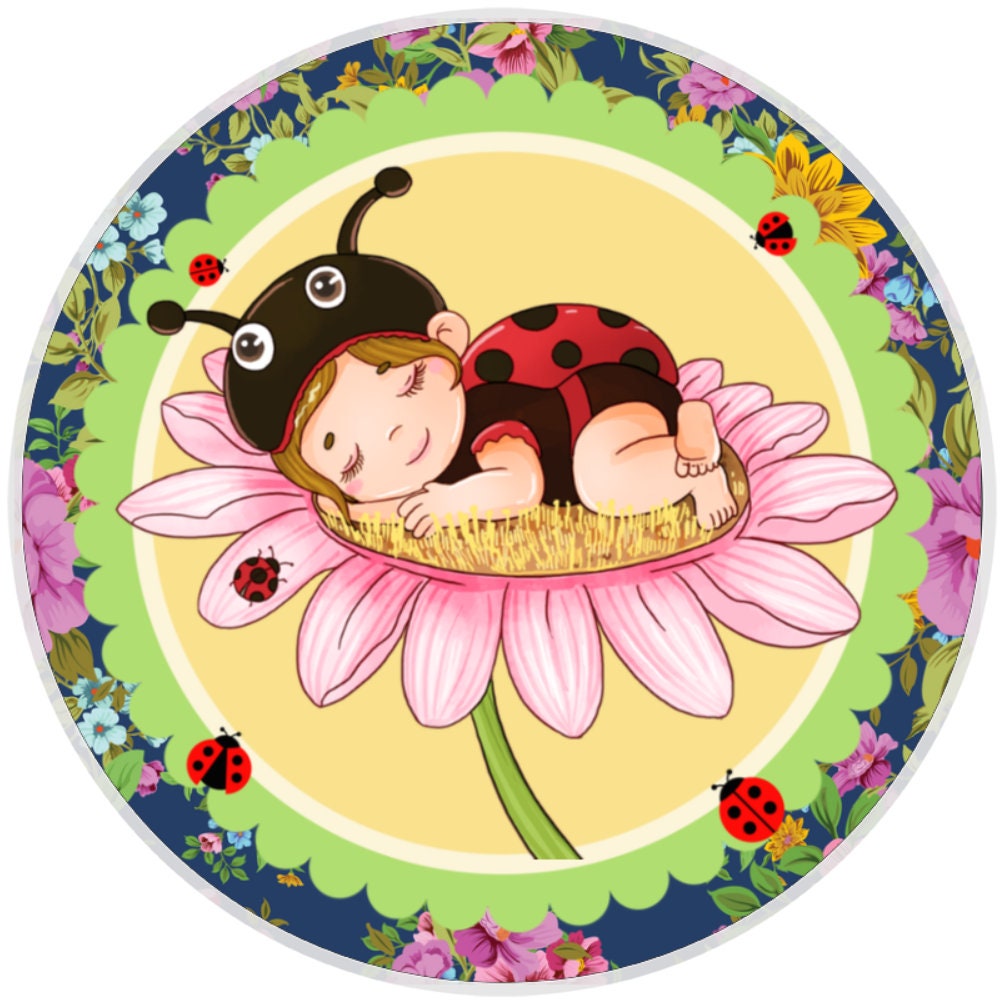 10 Ladybug Sleeping Baby Sign, Wreath Sign, Home Decor