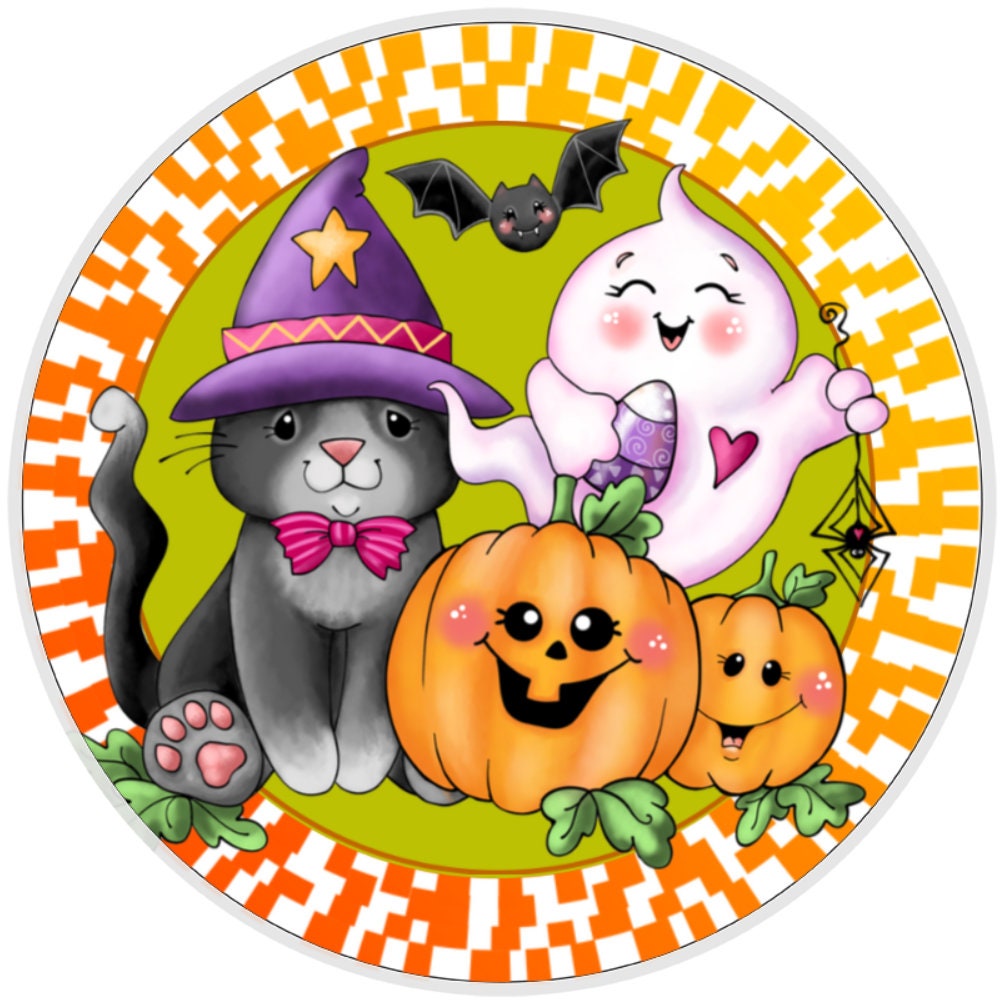 10 Halloween Friends Sign, Halloween Wreath Sign, Home Decor