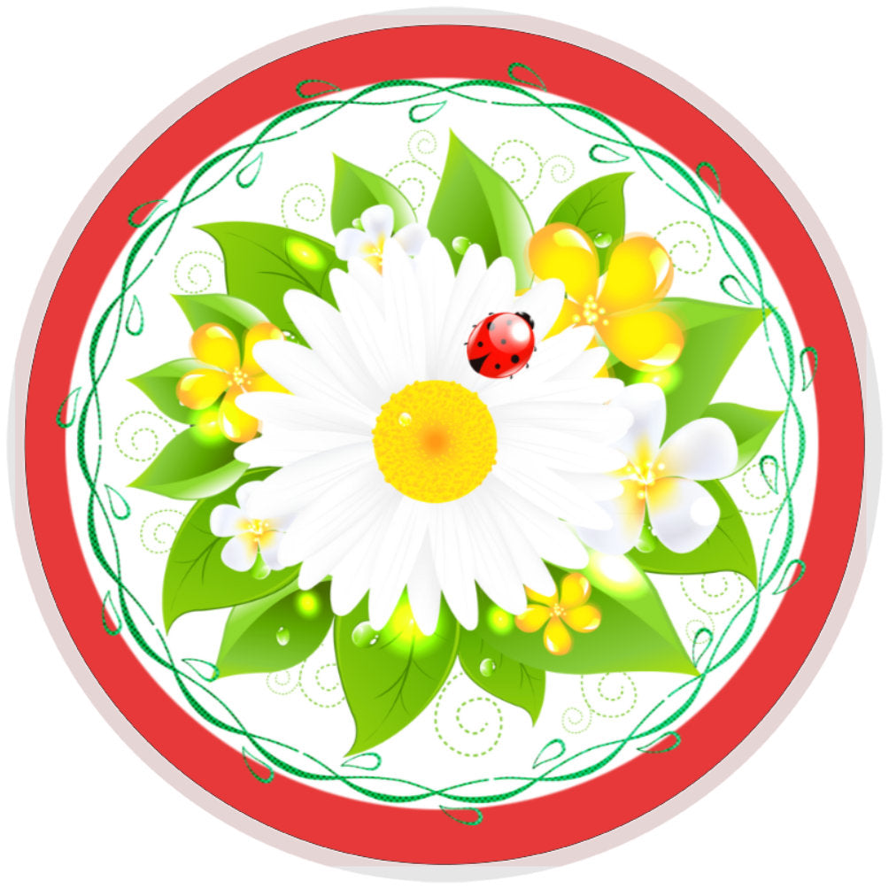 10 Daisy Ladybug Sign, Wreath Sign, Home Decor, Metal Sign, The Ritzy Cactus