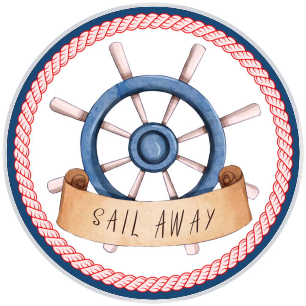 10 Nautical Sailing Sign, Metal Wreath Sign, Home Decor