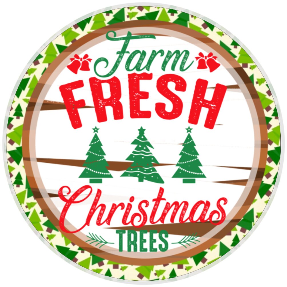 10 Farm Fresh Christmas Trees Wreath Sign, Wreath Sign, Home Decor