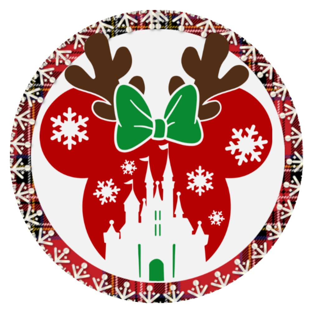 10 Mouse Christmas Wreath Sign, Metal Wreath Sign, Home Decor