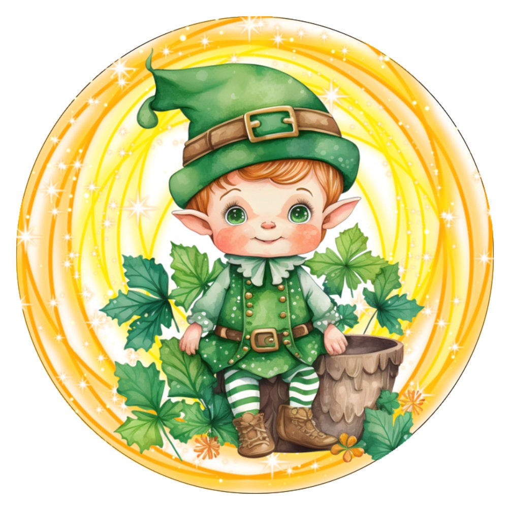 10 St. Patricks Leprechaun Sign, Wreath Sign, Home Decor, Metal Sign, The Ritzy Cactus