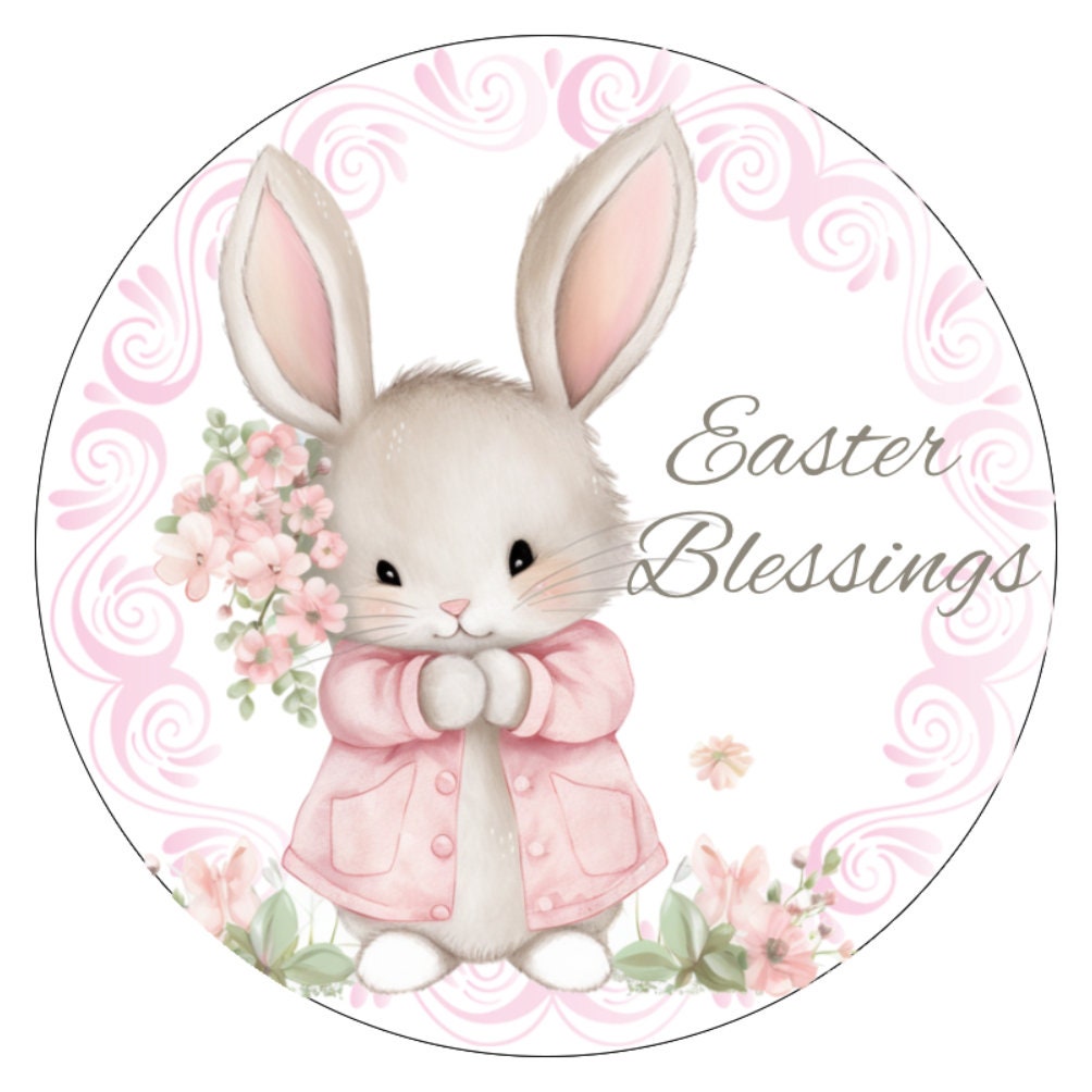 10 Easter Blessings Bunny Wreath Sign, Wreath Sign, Home Decor, Metal Sign, The Ritzy Cactus