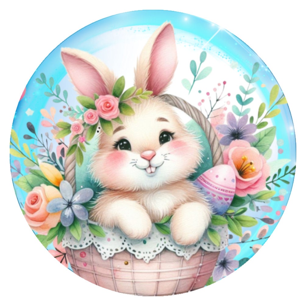 10 Easter Floral Bunny Sign, Wreath Sign, Home Decor, Gift