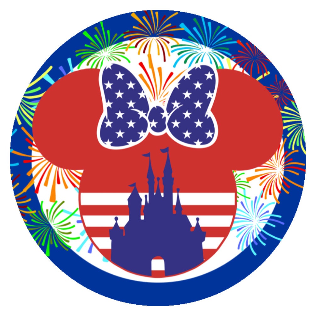 10 Patriotic Miss Mouse Fireworks Sign, Wreath Sign, Home Decor
