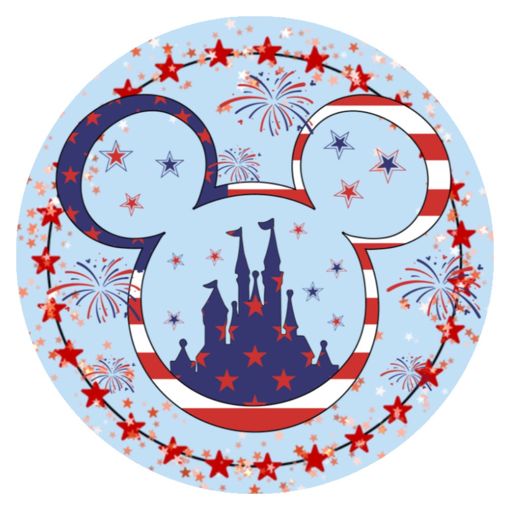 10 Patriotic Mouse Castle Sign , Wreath Sign, Metal Sign, Home Decor