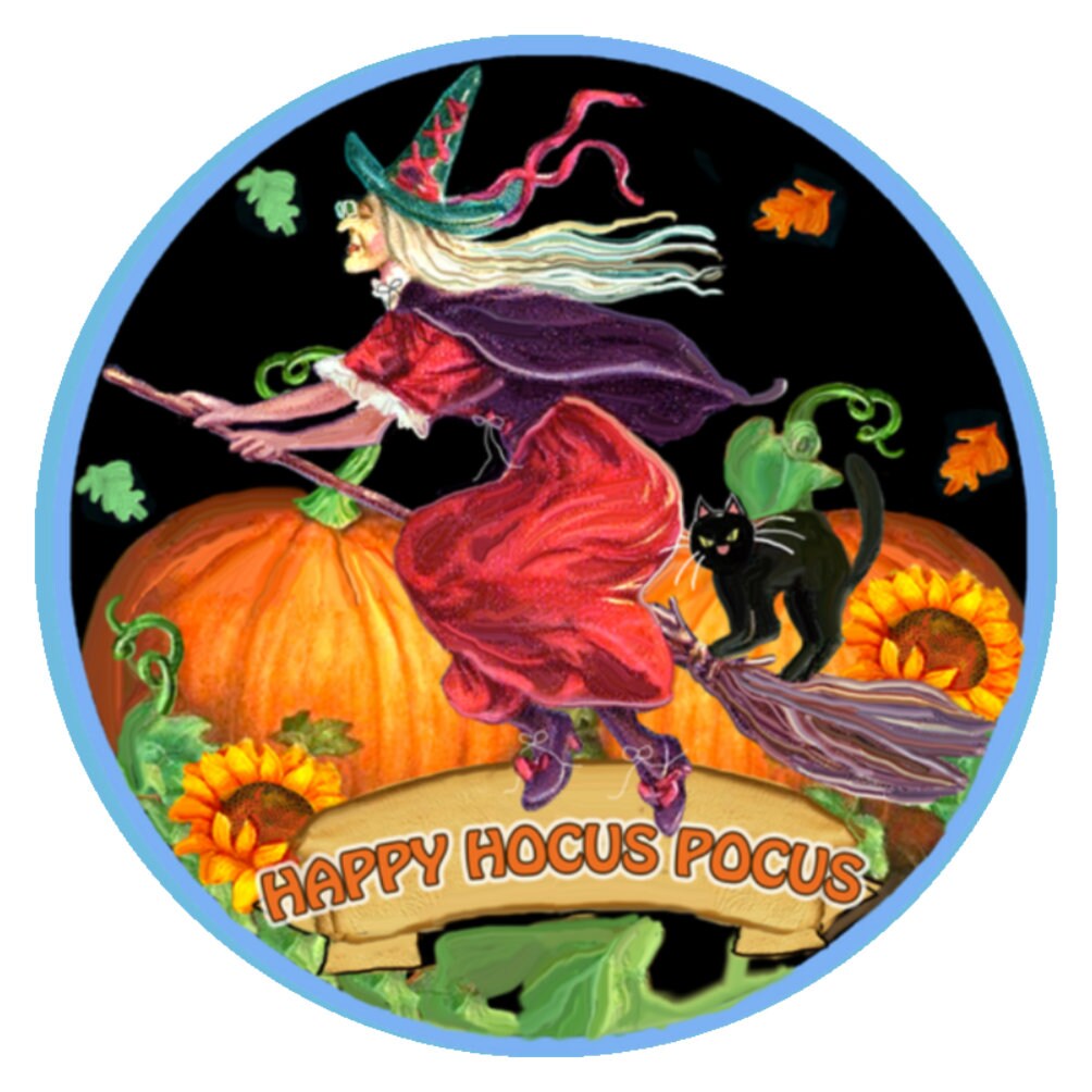 10 Halloween Witch Broom Sign, Halloween Wreath Sign, Metal Sign, Home Decor