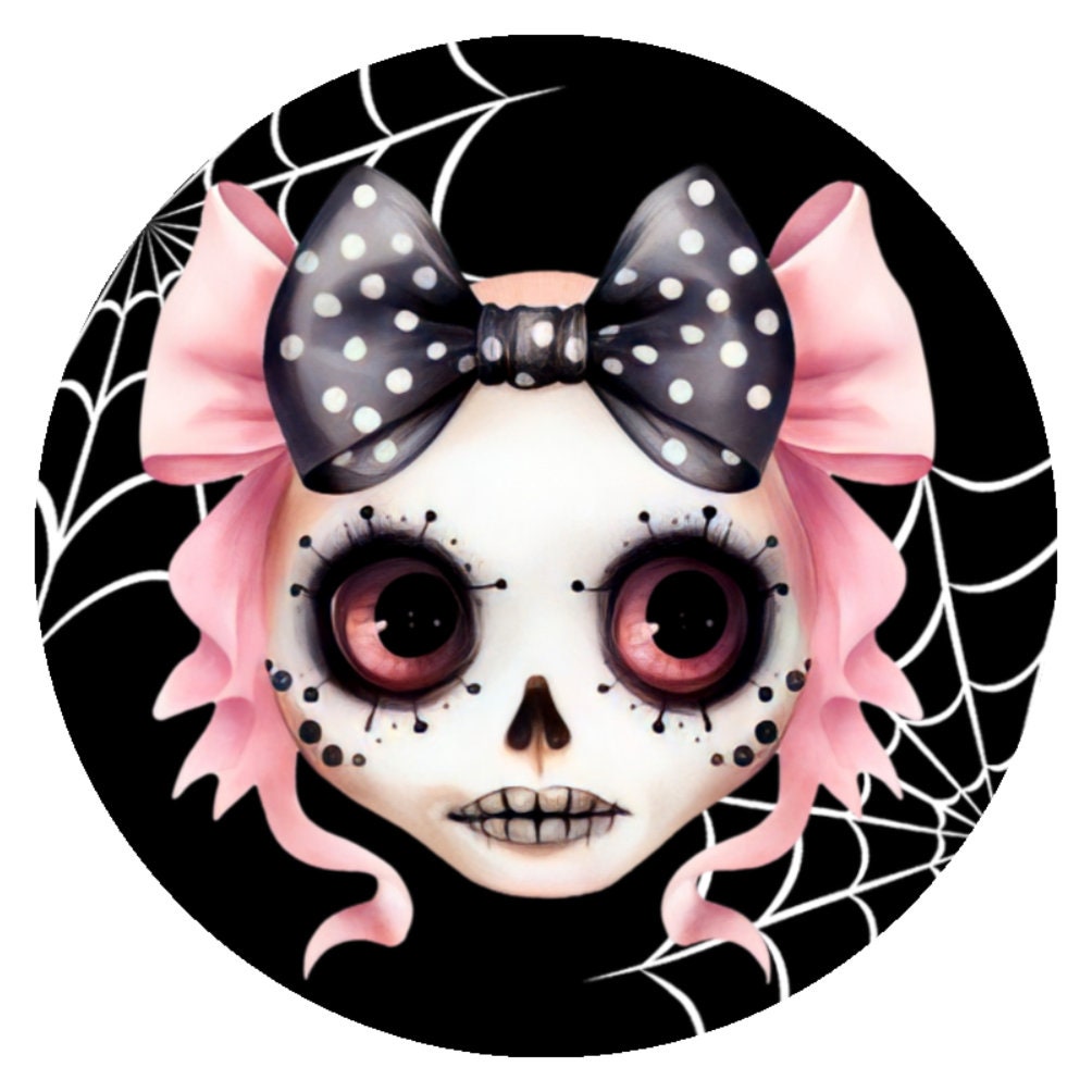 10 Girl Skeleton Halloween Sign, Wreath Sign, Metal Sign, Home Decor