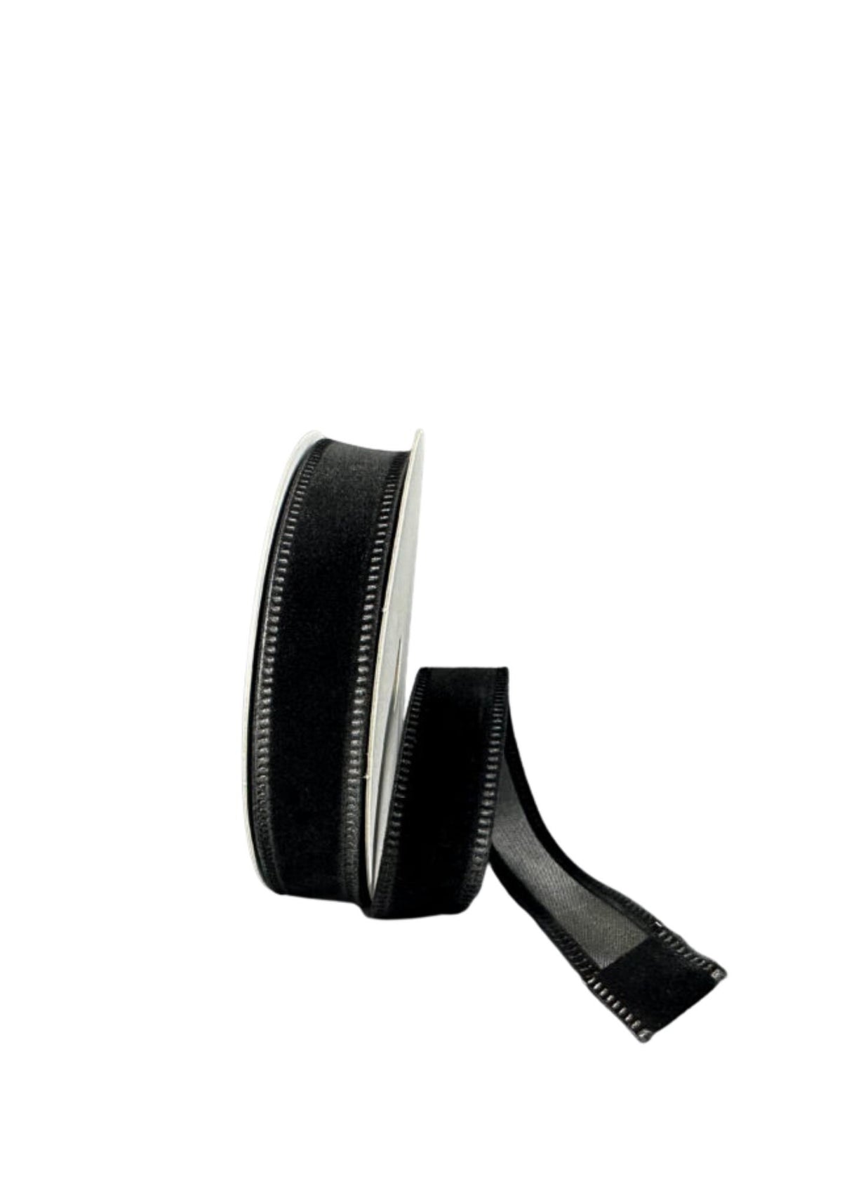 Black Velvet Ribbon 7/8" x 10 Yards, Christmas Ribbon, Halloween Ribbon, Holiday Wreath Ribbon, Craft Supplies