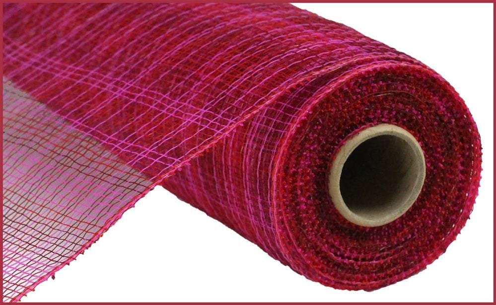Mulit Strip Mesh Hot Pink, Red, Burgandy Deco Mesh -10 inches x 10yards, Poly Deco Mesh, Craft Supplies, DIY Crafts, Wreath Making