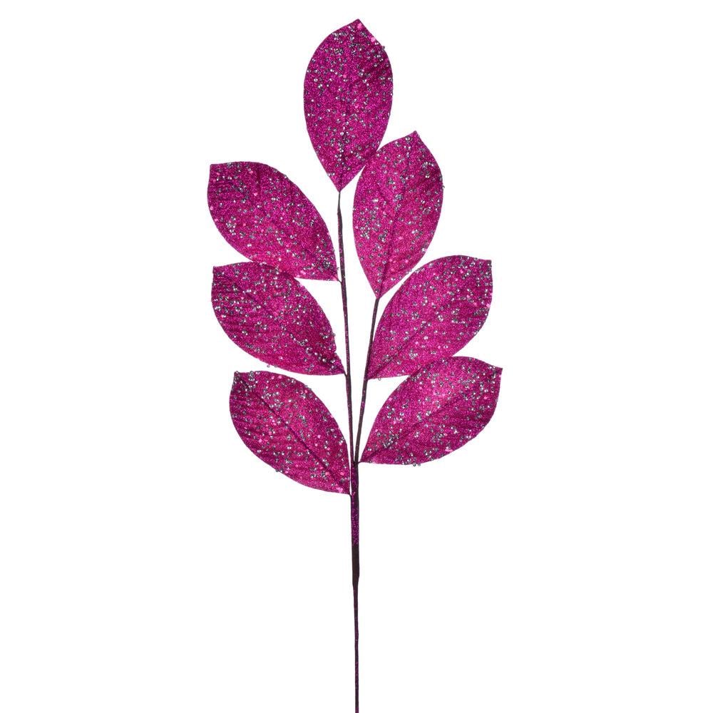 Cerise Glitter Leaf Christmas 27"Spray, Holiday Spring Christmas Wreath Spray, Holiday Embellishment, DIY Wreath Supply (Copy)