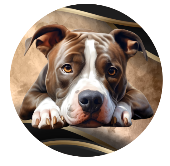 10” Pit Bull Brown Dog Wreath Sign, Wreath Sign, Home Decor, Metal Sign, The Ritzy Cactus