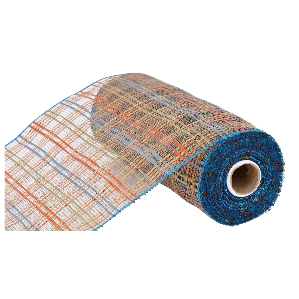 Vertical Foil Plaid Smoke Blue Fall Mesh: Deco Mesh -10 inches x 10yards, Poly Deco Mesh, DIY Crafts, Wreath Making