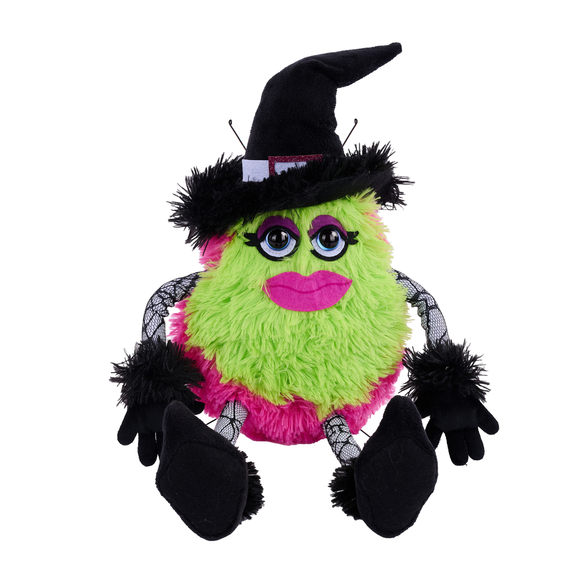 18.5 " Plush Witch Monster Wreath Attachment, Halloween Wreath Supplies, DIY Craft Supplies, Wreath Making