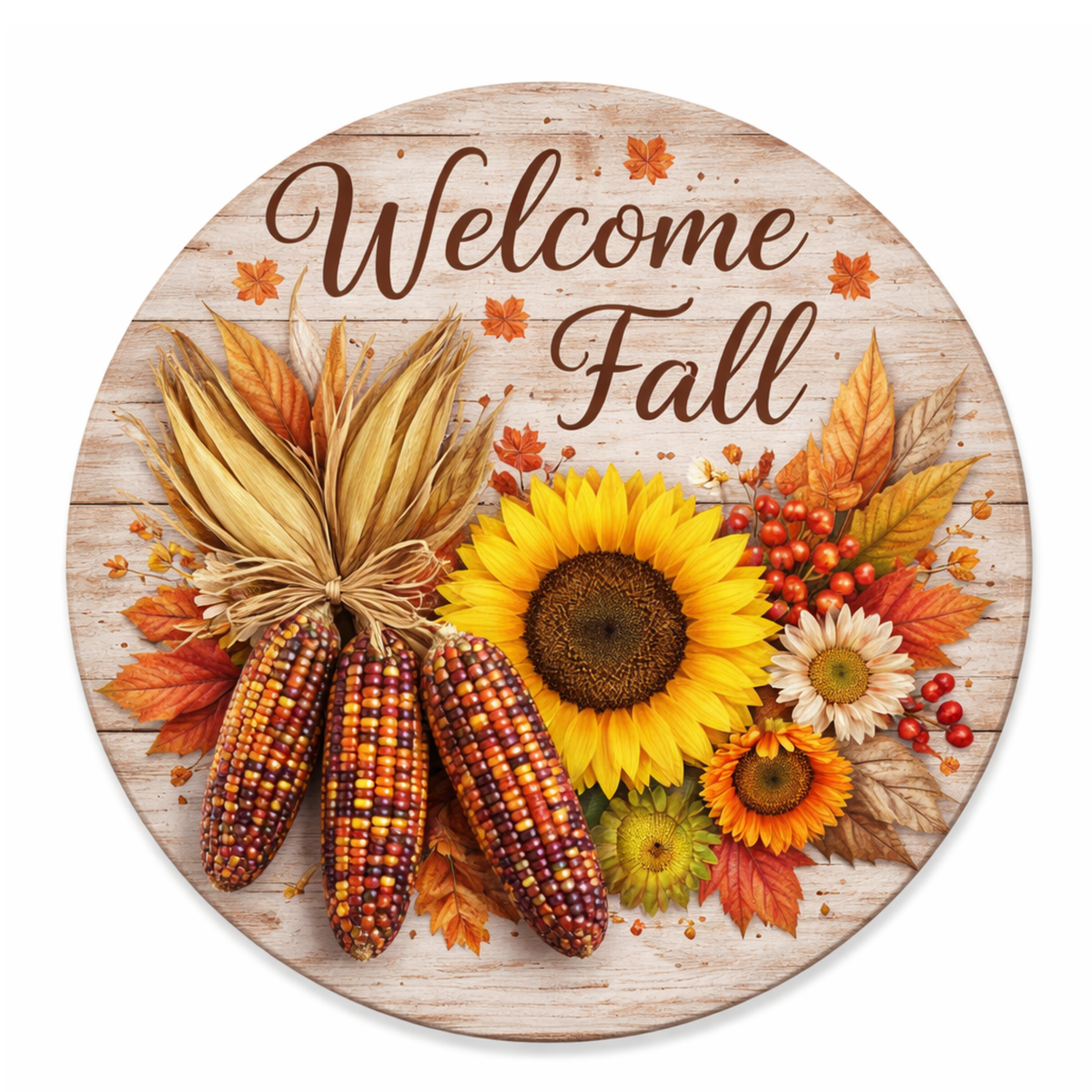 Indian Corn Fall Sign 10 inch Wreath Sign, Home Decor, The Ritzy Cactus