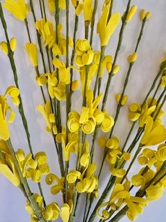 20" Yellow Foam Blossom Spray, Wreath Embellishment, Wreath Supplies, Home Decor, Greenery, DIY Craft Supply