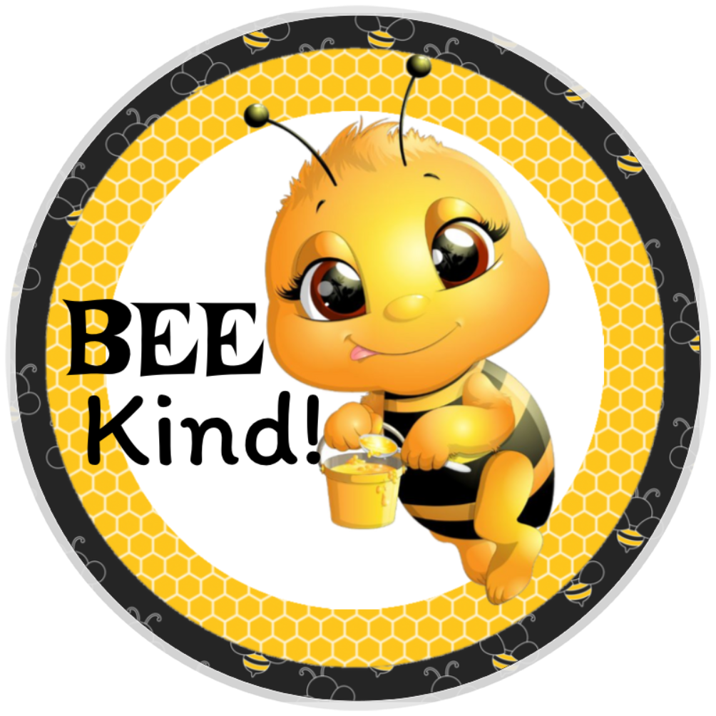 10” Bee Kind Wreath Sign, Home Decor, Aluminum, The Ritzy Cactus